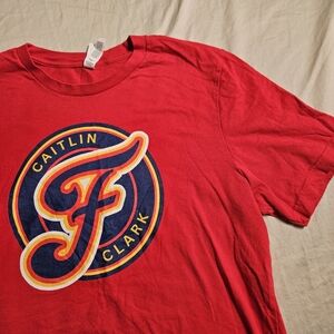 Caitlin Clark Indiana Fever Red Tee Size Large